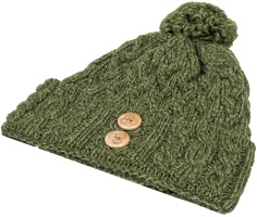 Ladies Supersoft Merino Aran Bobble Hat